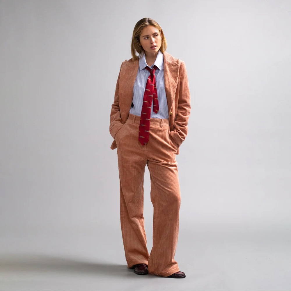Rowing Blazers NWT Medium Corduroy Diana Blazer in Dusty Rose Pink - Picture 2 of 10